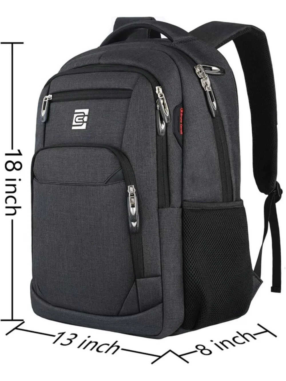 Slim Anti-Theft Laptop Backpack, Water-Resistant College Bag for 15.6